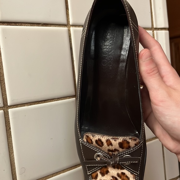 Leather Cheetah Fur Heels - Picture 4 of 5